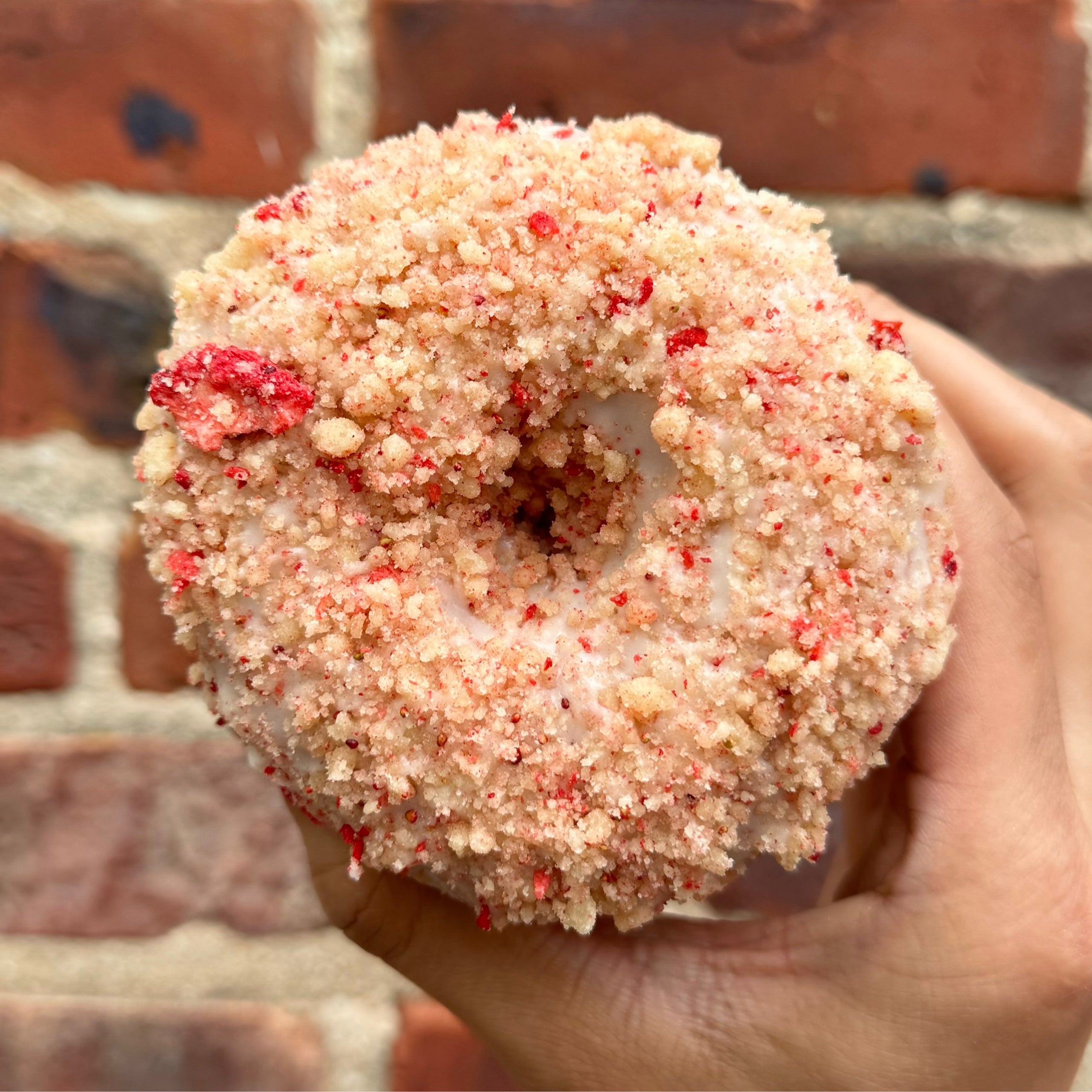 Strawberry Shortcake Donut Yellow Rose Vegan Bakery & Cafe