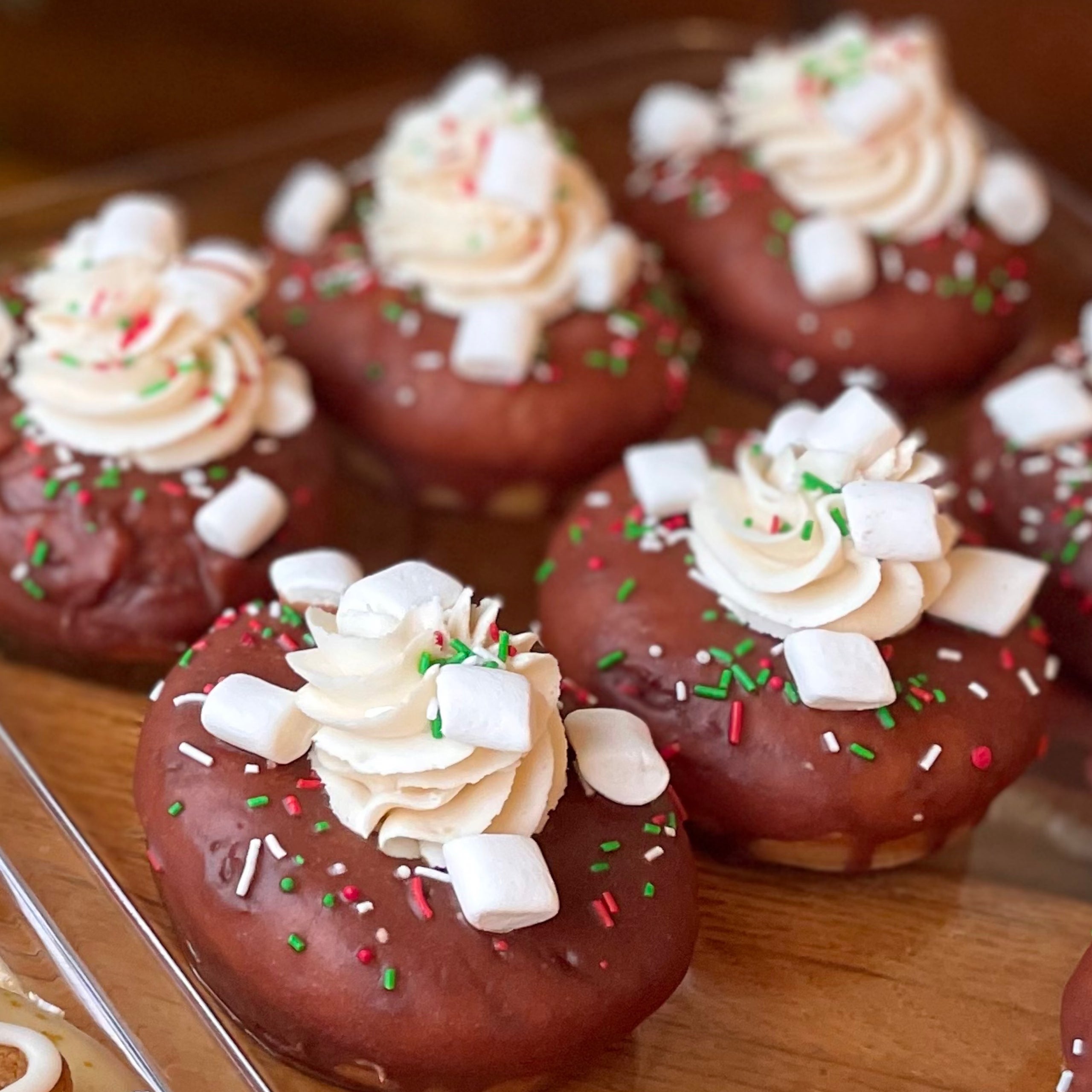 Hot Cocoa Donut Yellow Rose Vegan Bakery & Cafe